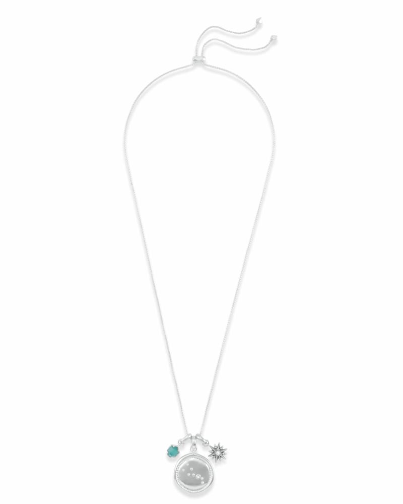 May Taurus Charm Necklace Set in Silver image number 3