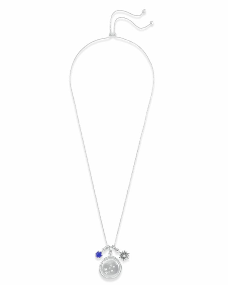 September Virgo Charm Necklace Set in Silver image number 3
