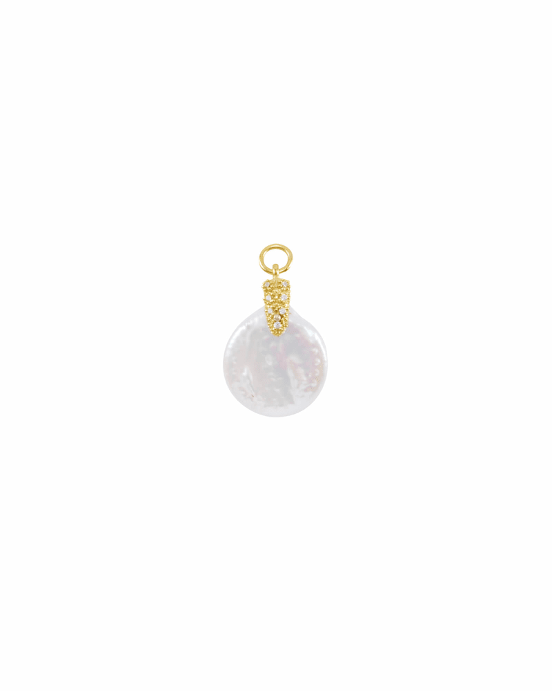 Baroque Pearl Charm in Gold image number 0