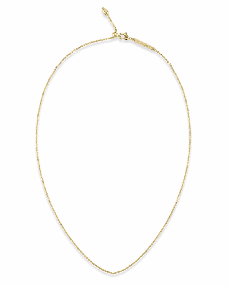 Petite Thin Adjustable Chain Necklace in Gold image number 0
