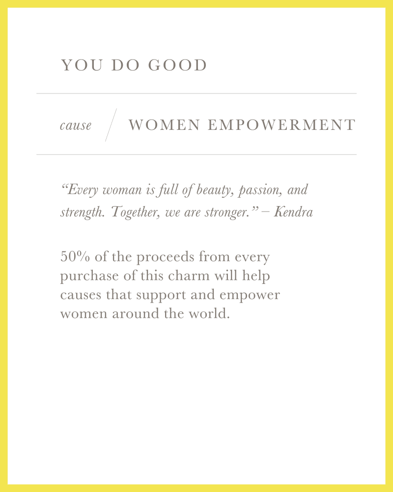 Women Empowerment Charm in Vintage Gold image number 1