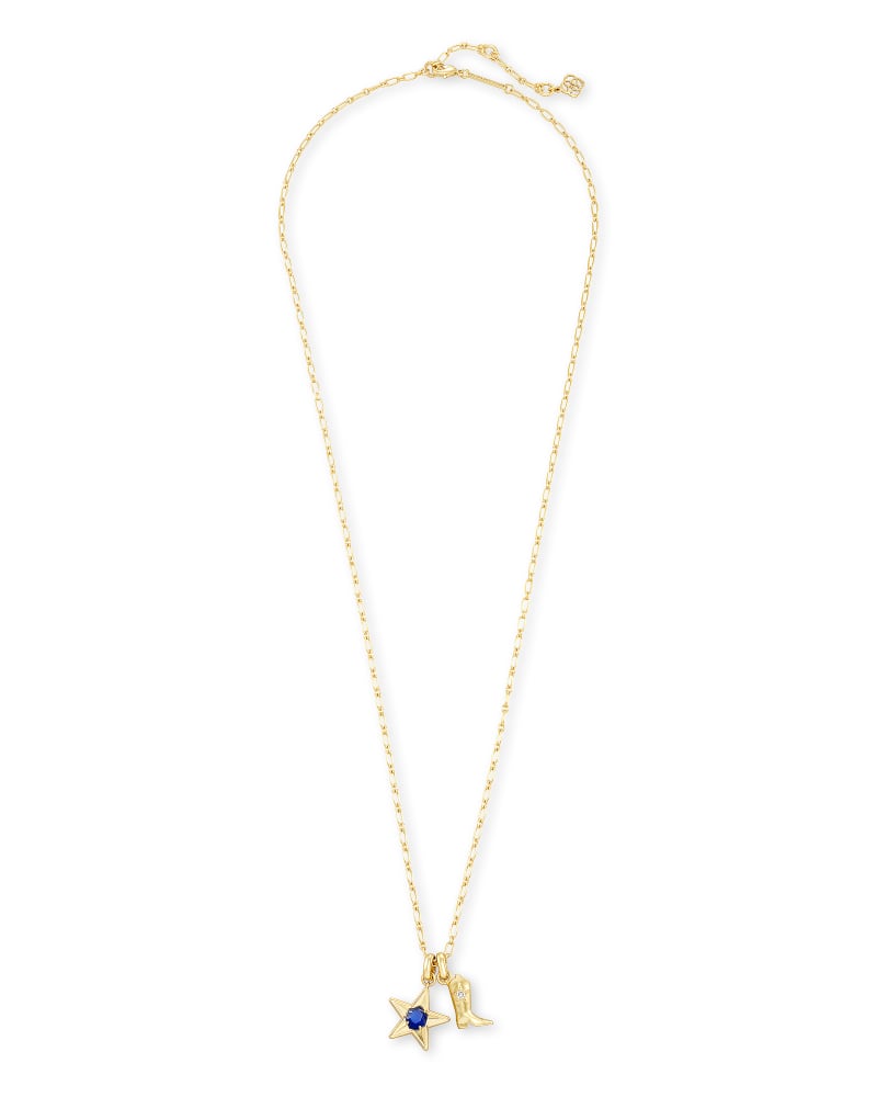 Dallas Cowboys Star and Boot Necklace Set in Gold image number 1