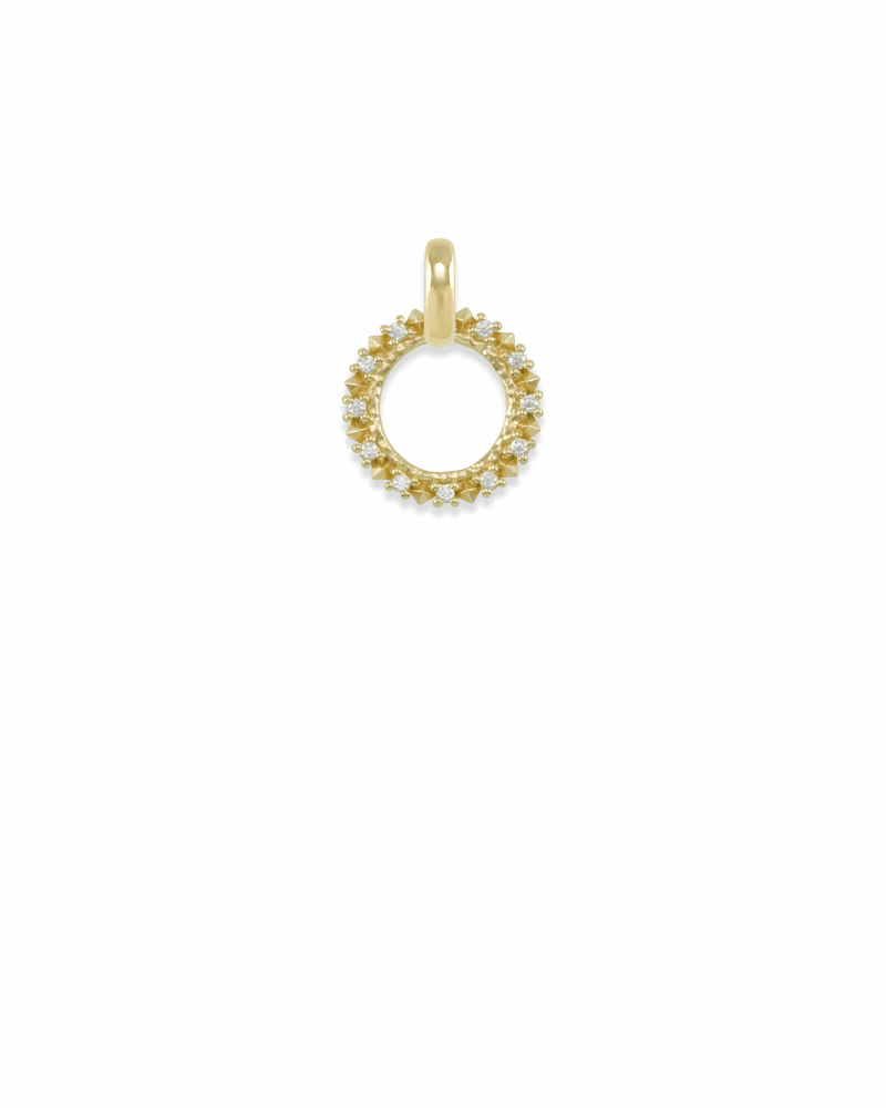 CZ Charm Pendant in Gold image number 0