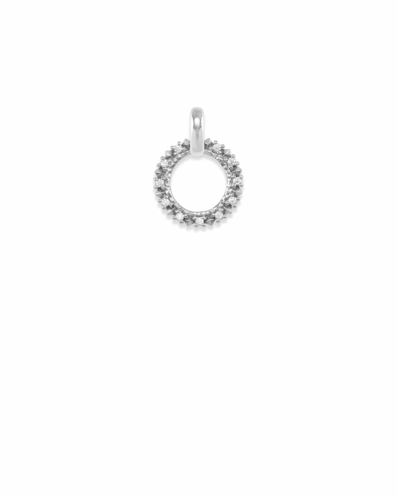 CZ Charm Pendant in Silver image number 0