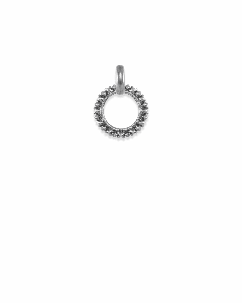 CZ Charm Pendant in Vintage Silver image number 2