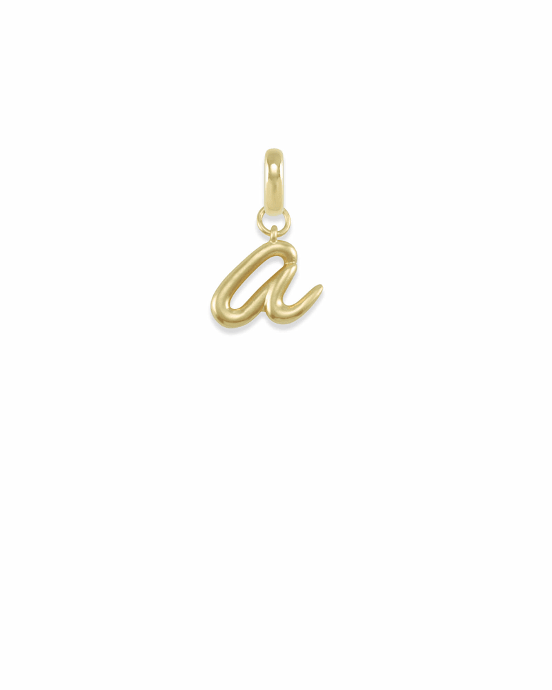 Letter A Charm in Gold image number 0