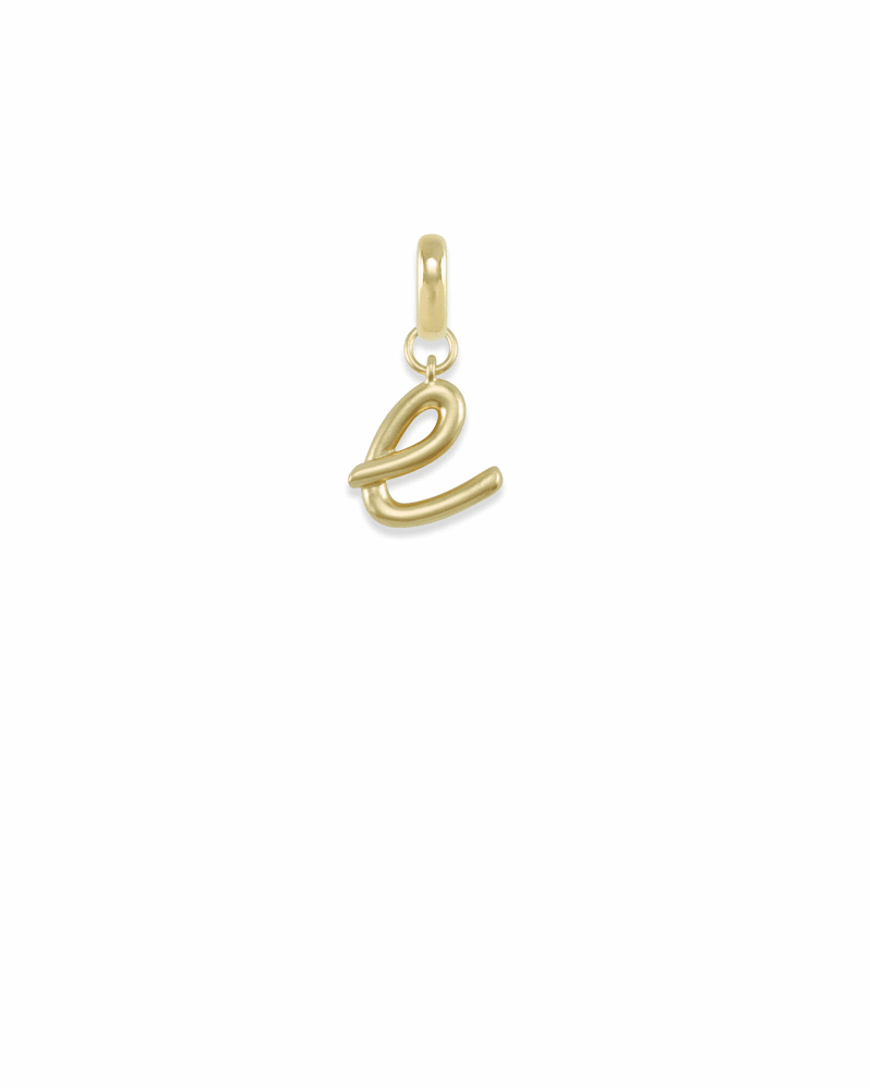 Letter E Charm In Gold Kendra Scott