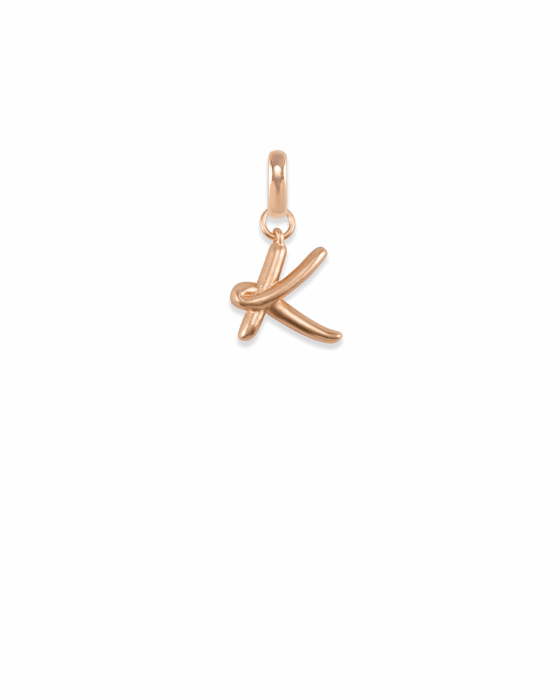 Letter K Charm In Rose Gold Kendra Scott