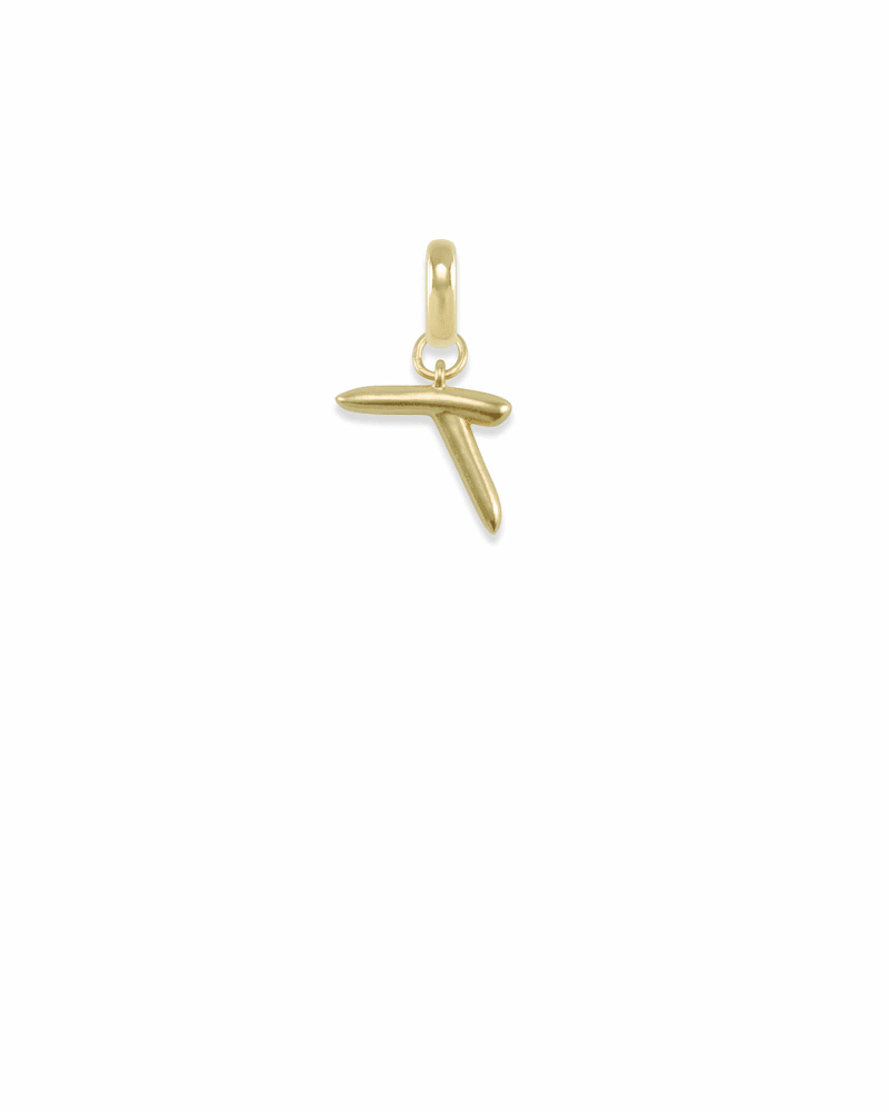 Gold letter t charm clearance