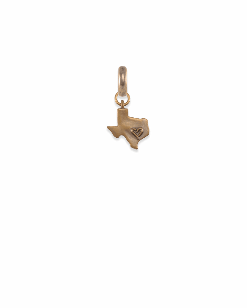 The State of Texas Charm in Vintage Gold image number 0