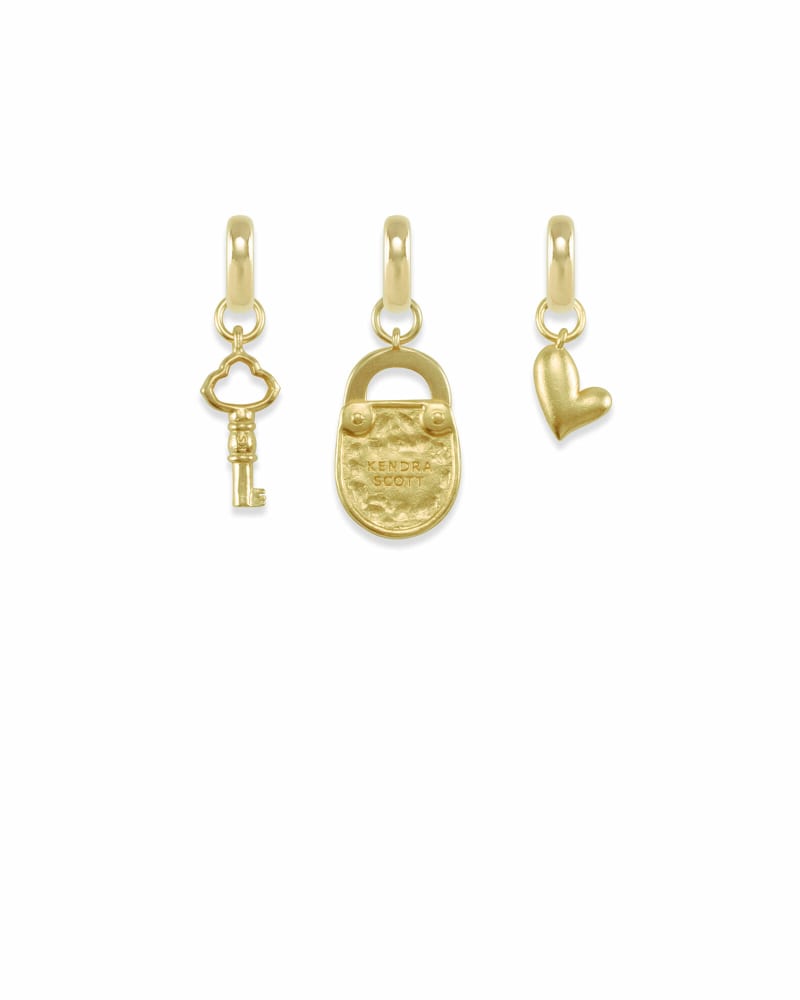 Key to My Heart Charm Set in Gold image number 3