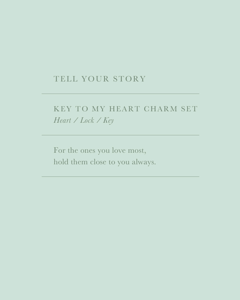 Key to My Heart Charm Set in Gold image number 2