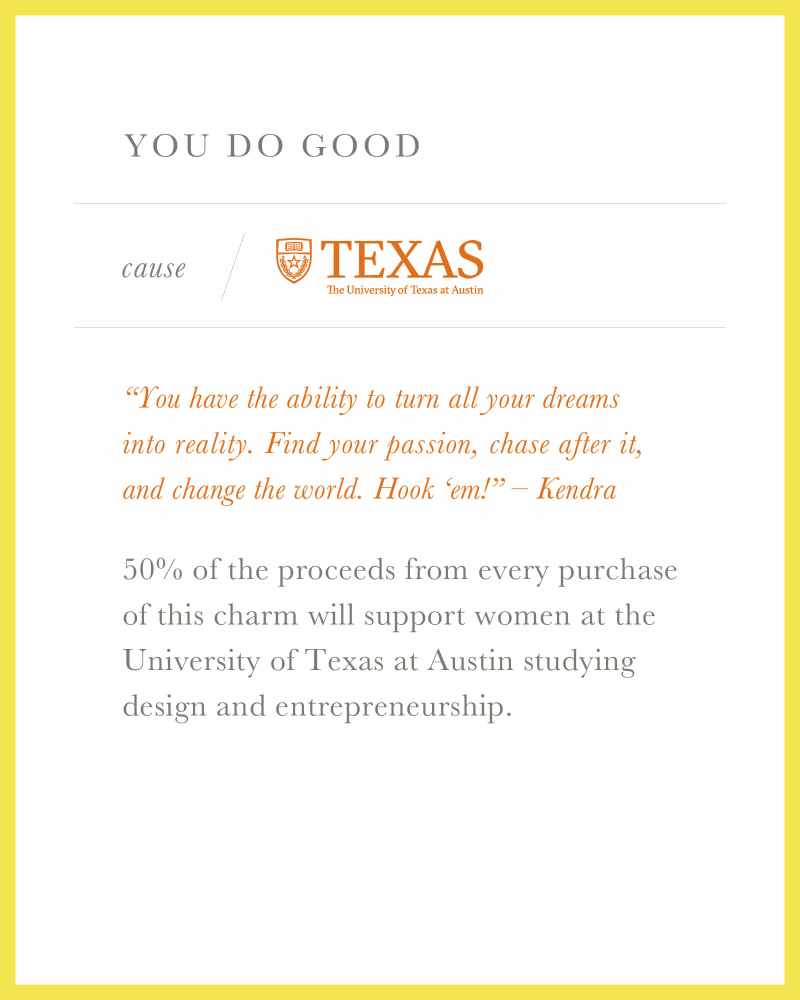 The University of Texas at Austin Longhorn Charm in Vintage Gold image number 2