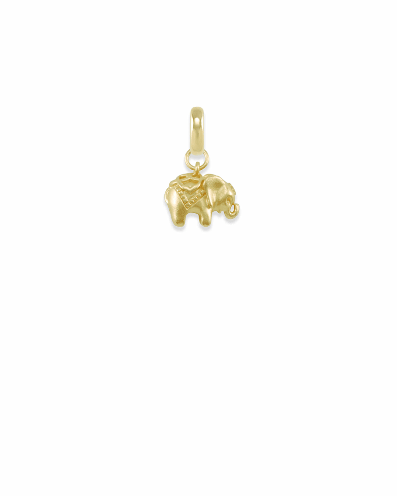 Elephant Charm in Gold image number 0