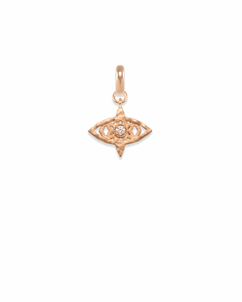 Evil Eye Charm in Rose Gold image number 3