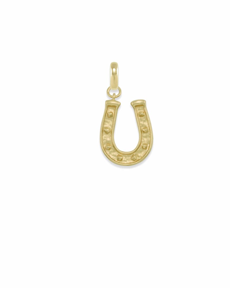 Horseshoe Charm in Gold image number 3