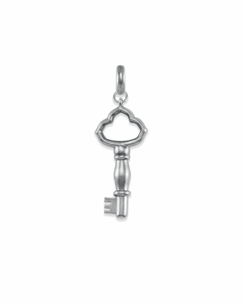 Key Charm in Vintage Silver image number 3