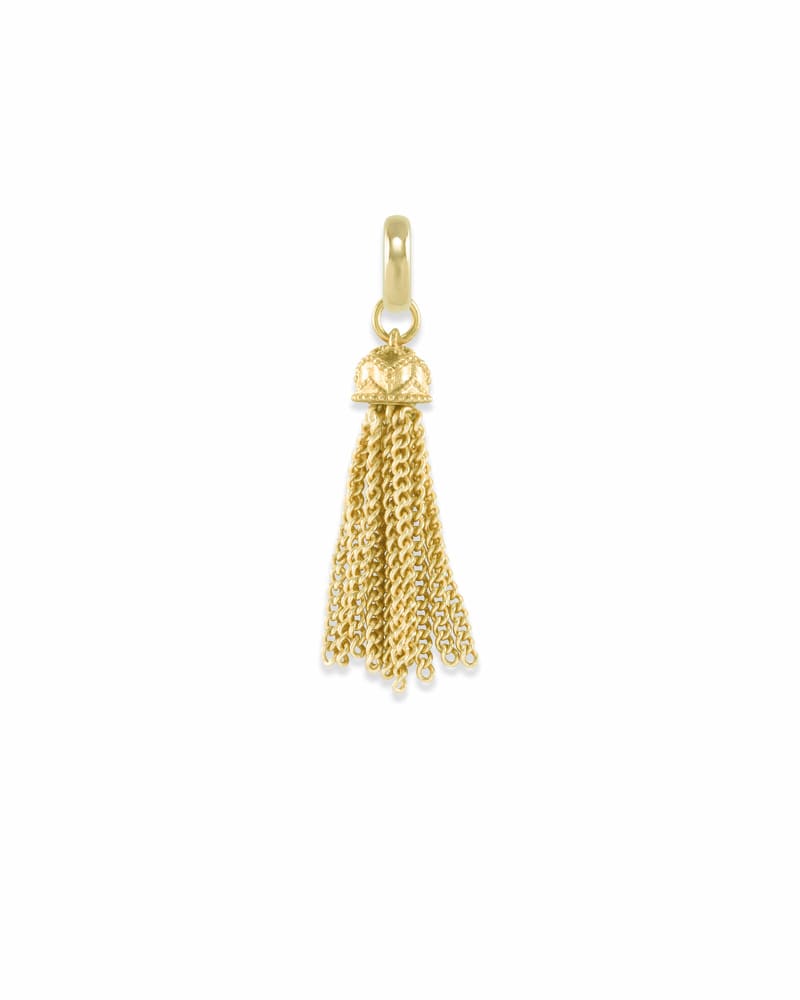 Small Tassel Charm in Gold image number 3