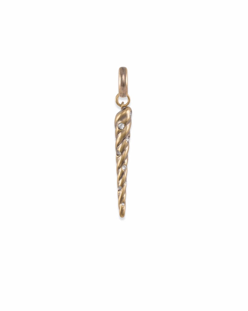 Unicorn Horn Charm in Vintage Gold image number 0