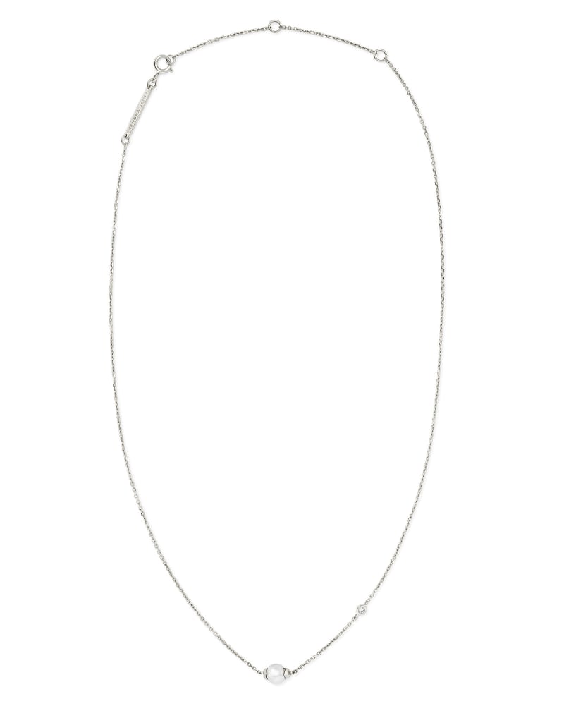 Cathleen 14k White Gold Pendant Necklace in Pearl image number 2