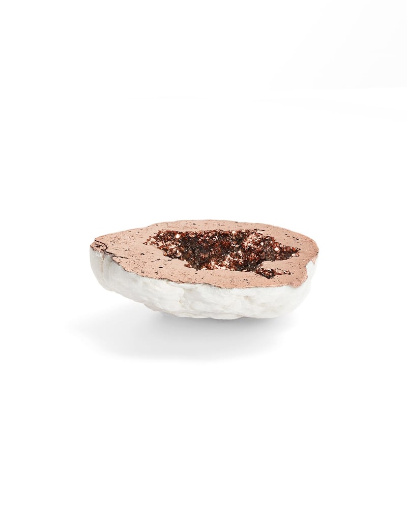 Rose Gold Drusy Decorative Geode image number 1