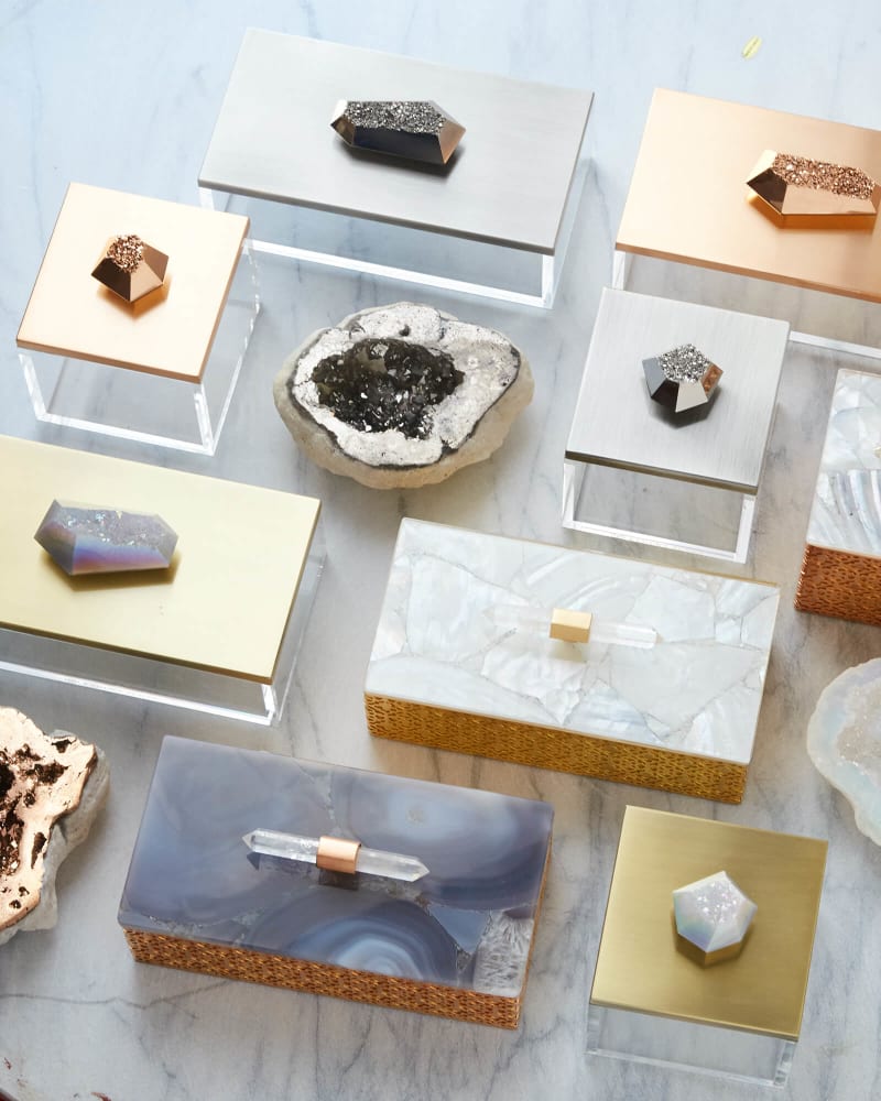 Large Decorative Box in Platinum Drusy Kendra Scott