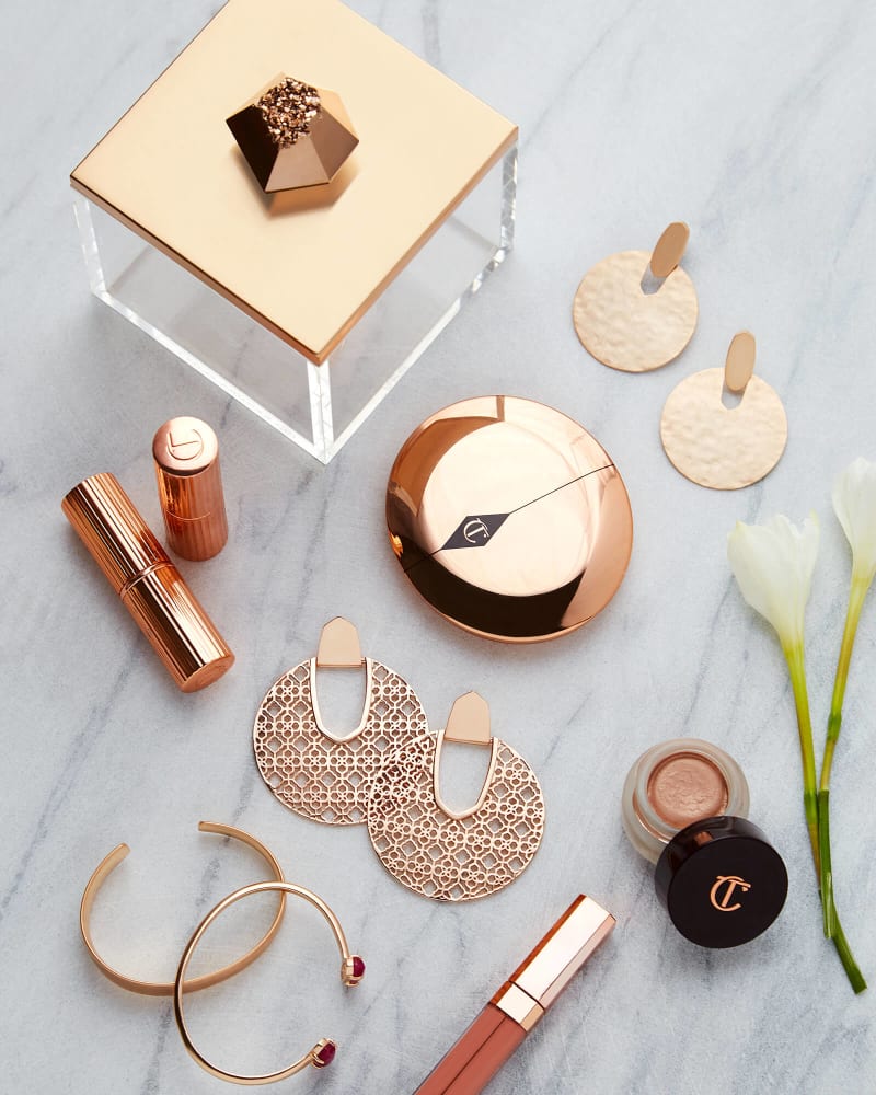 Square Acrylic Box in Rose Gold Drusy image number 1