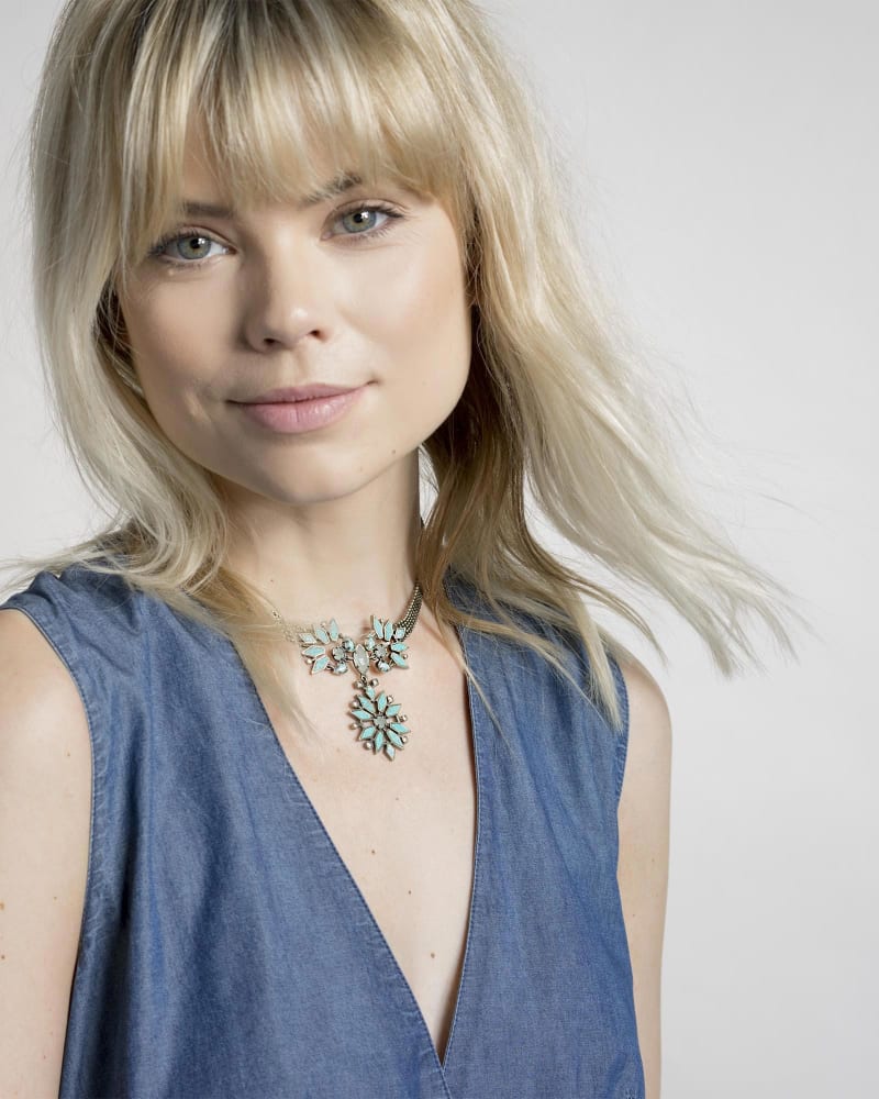 Isabella Choker Necklace in Howlite Zellige image number 1