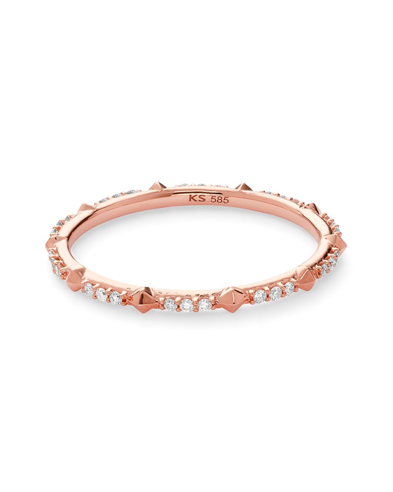 Astrid 14k Rose Gold Ring in White Diamond image number 0