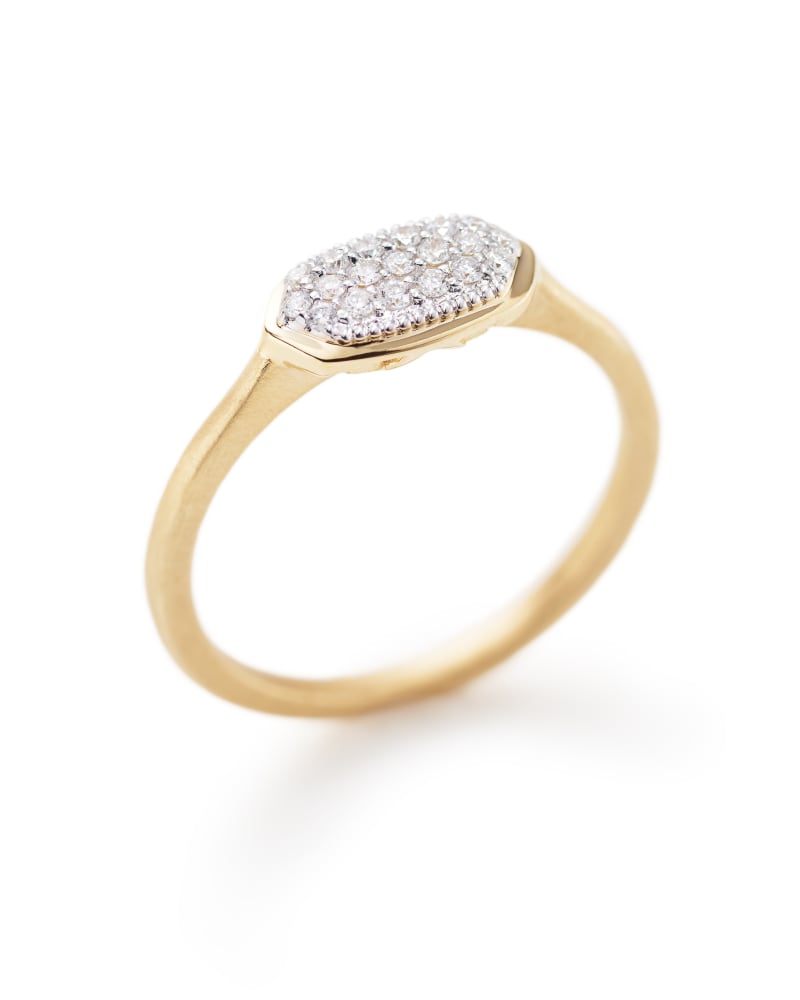 Isa Ring in Pave Diamond and 14k Yellow Gold image number 3