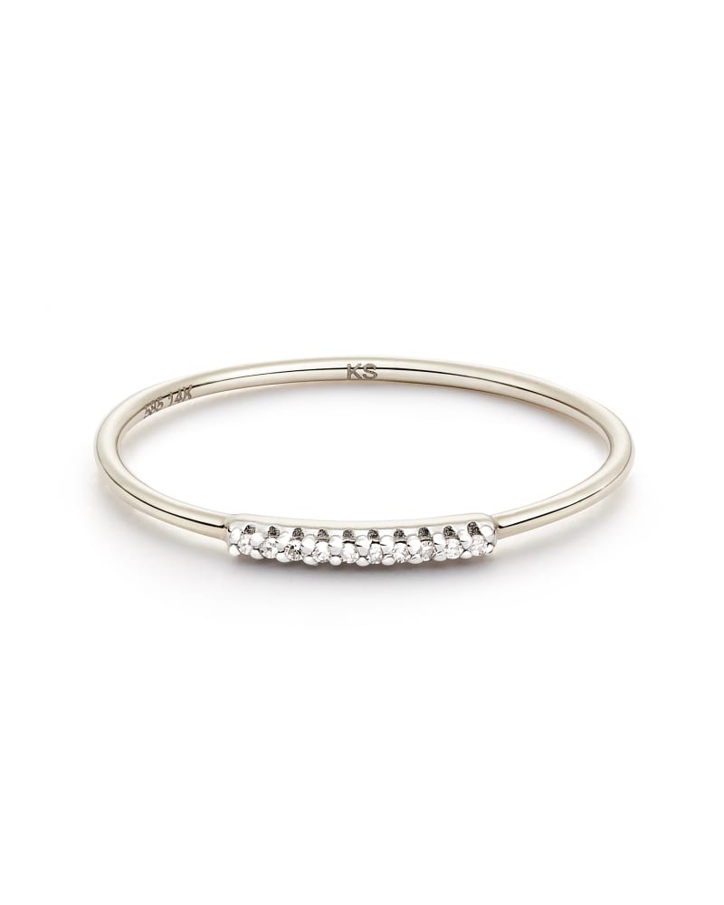 Mila Band Ring in White Diamond image number 0