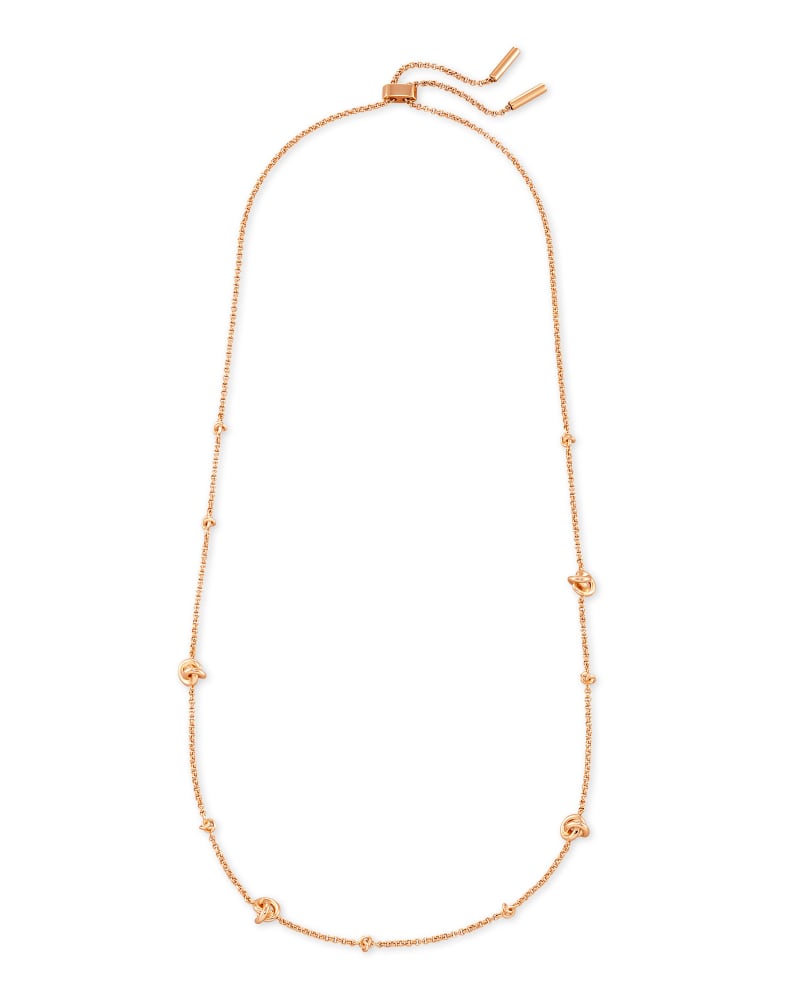 Presleigh Love Knot Adjustable Necklace in Rose Gold image number 2
