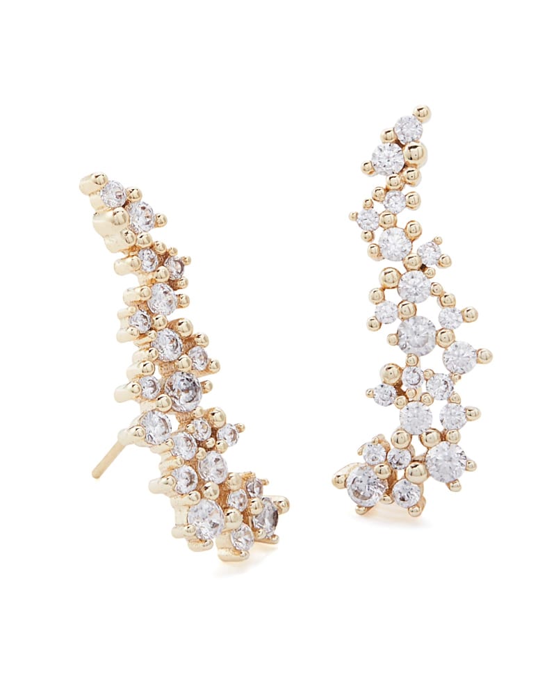 Petunia Ear Climbers | Bridal Jewelry 