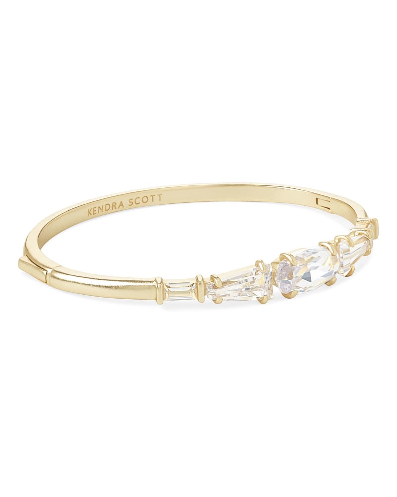 Ren Gold Cuff Bracelet in Lustre Glass image number null