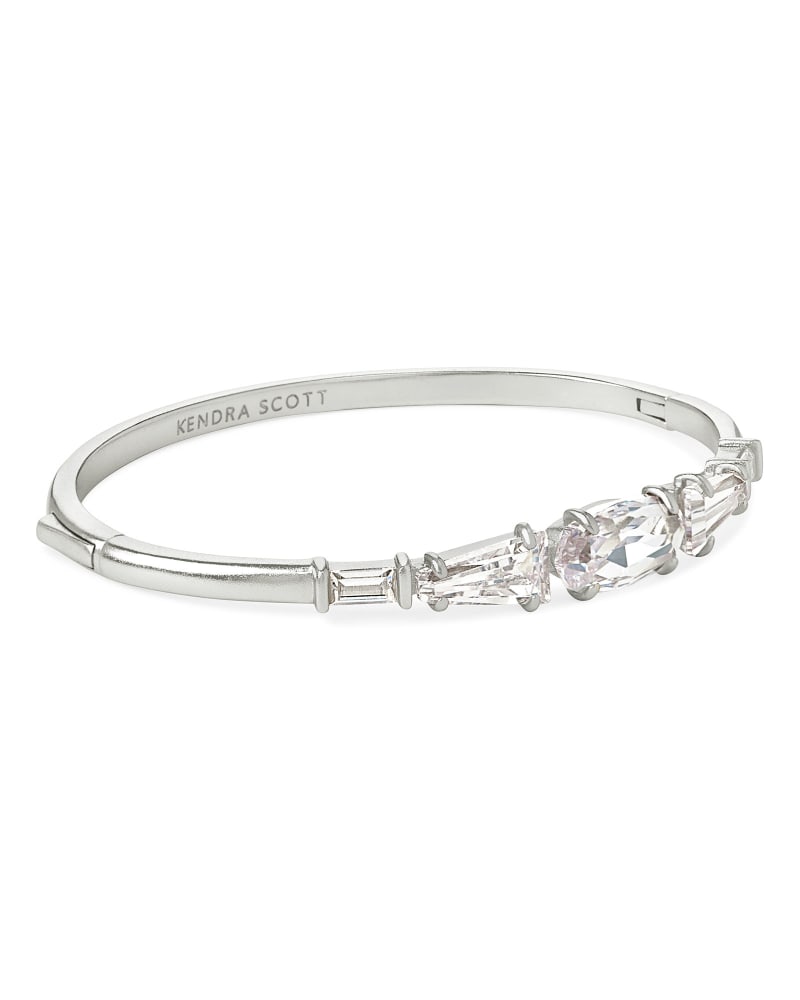Ren Silver Cuff Bracelet in Lustre Glass image number 0