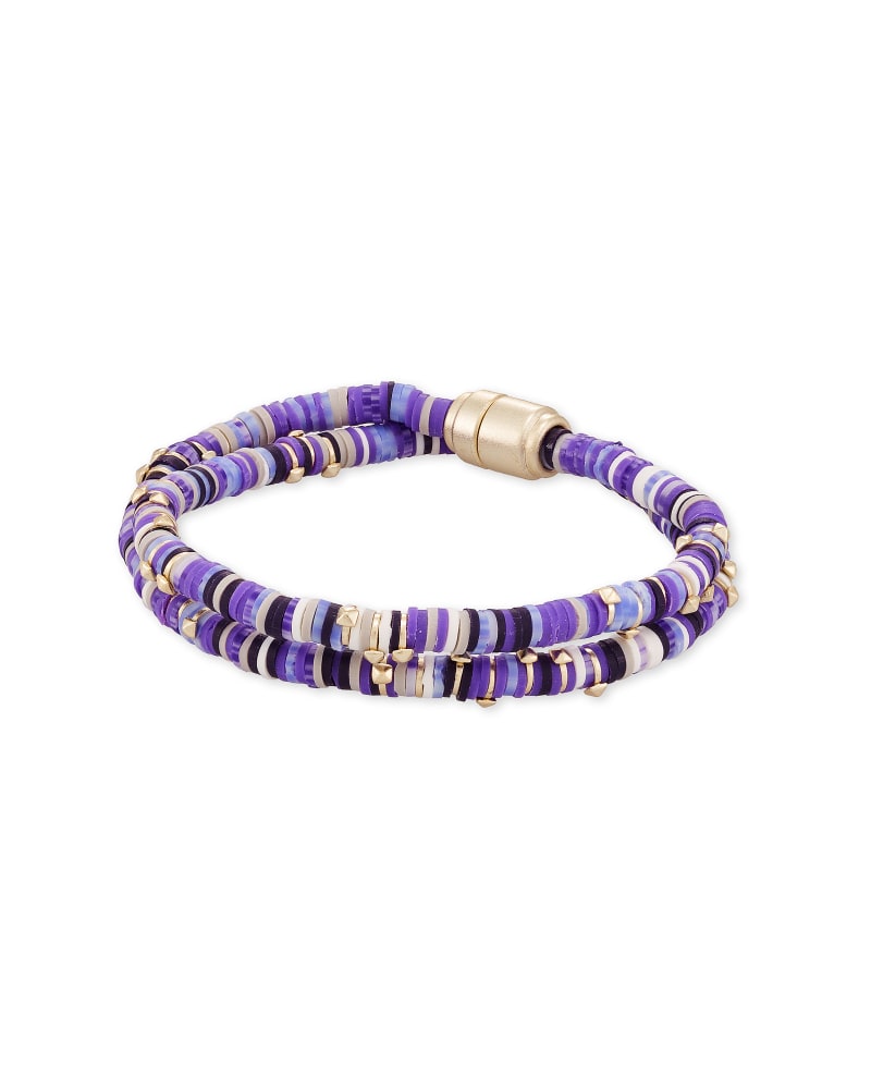 Reece Gold Wrap Bracelet in Purple Mix image number 2