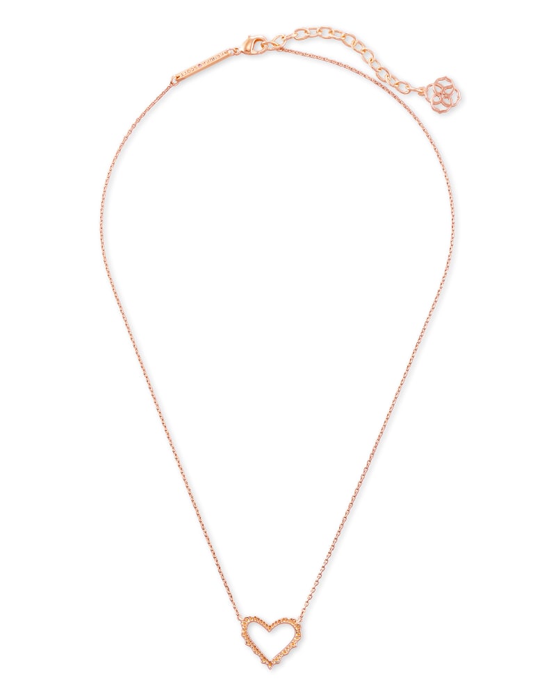 Sophee Heart Small Pendant Necklace in Rose Gold | Kendra Scott