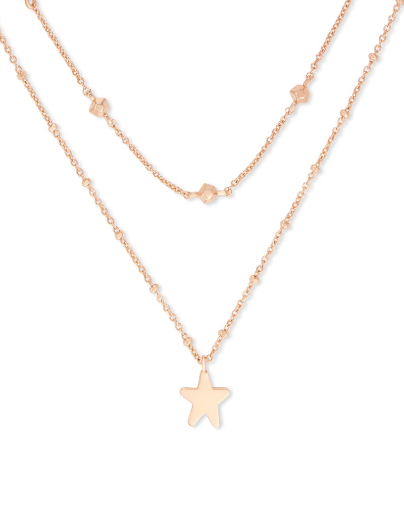 Jae Star Multi Strand Necklace in Rose Gold image number 0