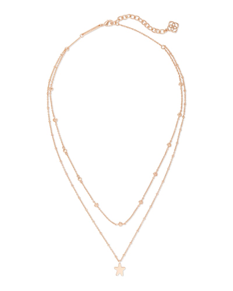 Jae Star Multi Strand Necklace in Rose Gold image number 1