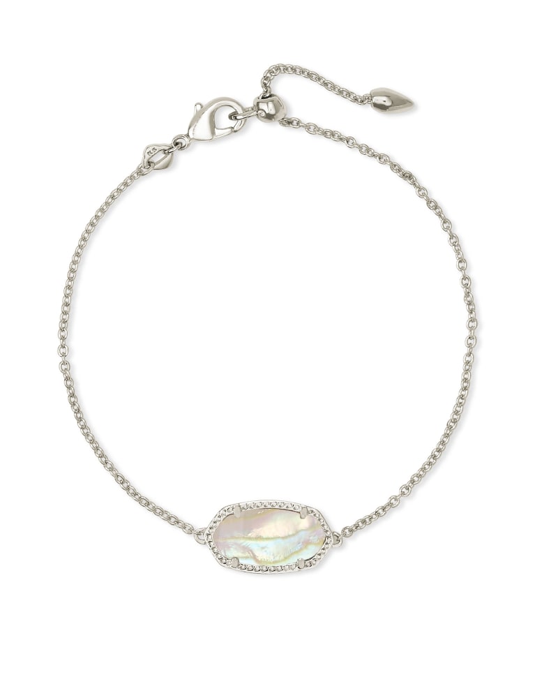 Elaina Silver Delicate Chain Bracelet in Iridescent Abalone image number 0