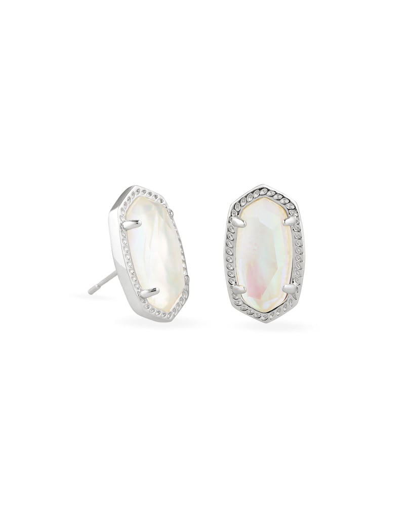 Ellie Silver Stud Earrings in Iridescent Abalone image number 0