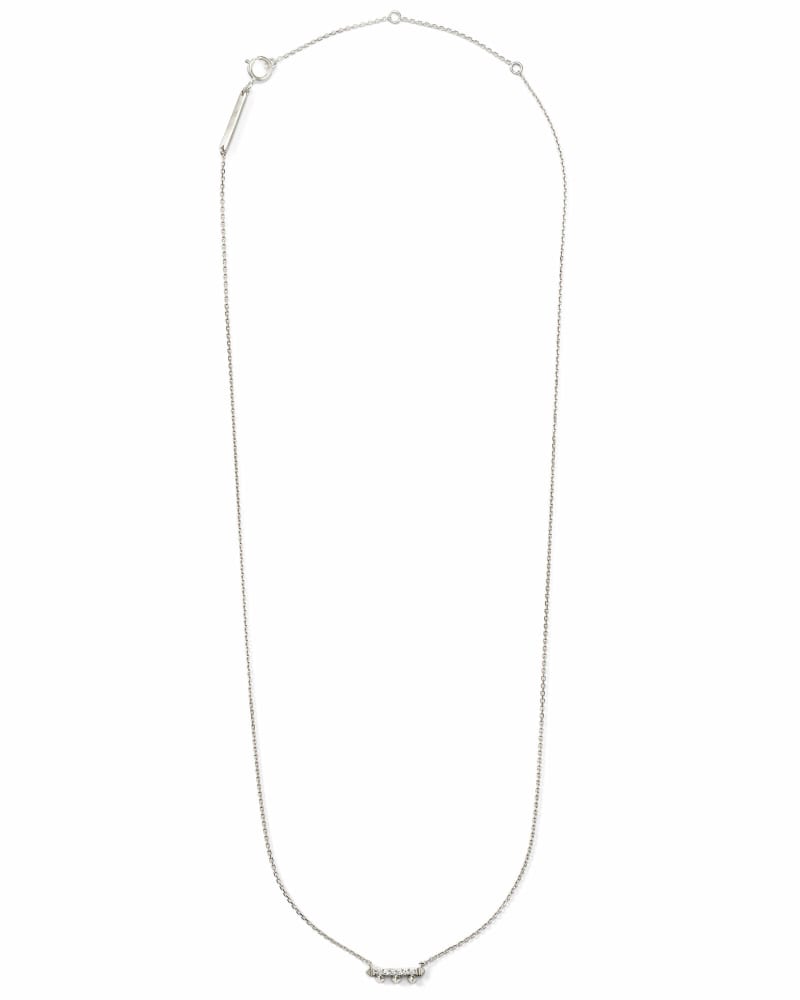 Katy Pendant Necklace in White Diamond and 14k White Gold image number 3