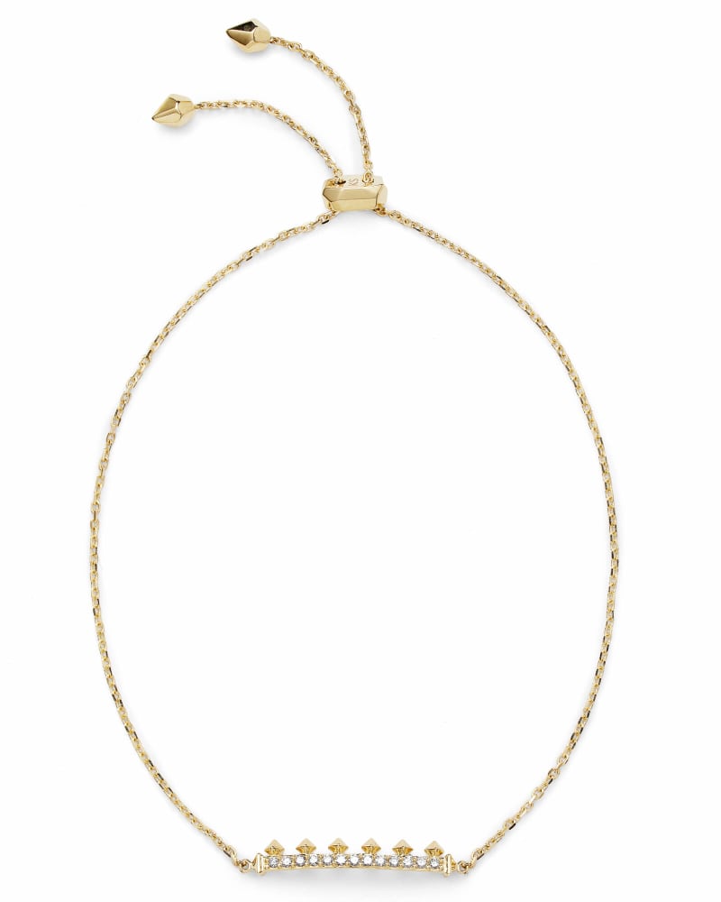 Molly Adjustable Chain Bracelet in White Diamond and 14k Yellow Gold image number 2