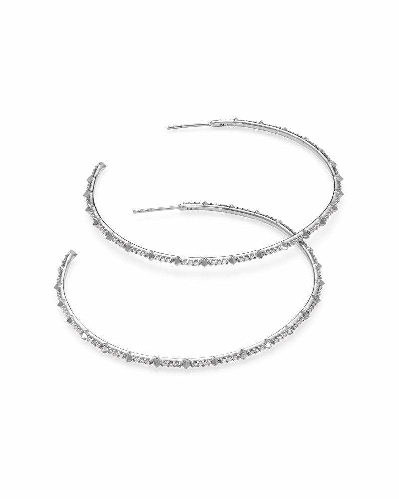 Nia 14k White Gold Earrings in White Diamond image number 3