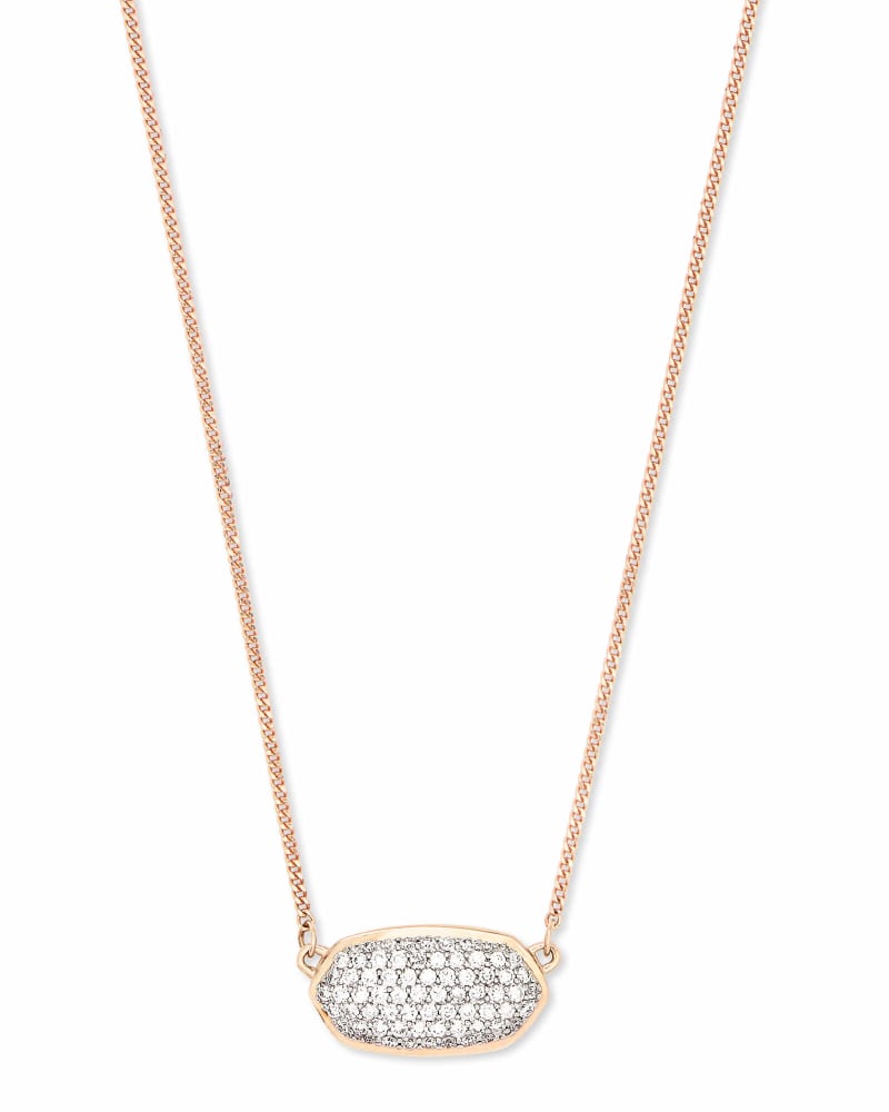 Elisa Pendant Necklace in Pave Diamond and 14k Rose Gold image number 4