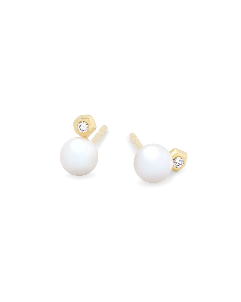 Cathleen 14k Yellow Gold Small Stud Earrings image number 2