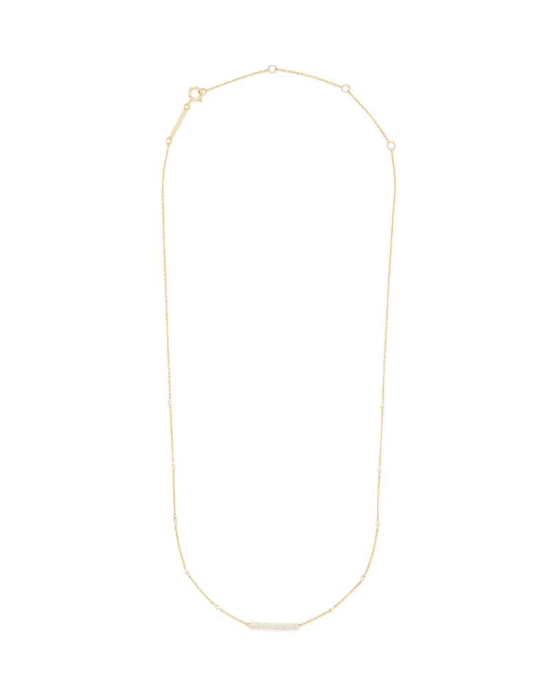 Remington 14k Yellow Gold Pendant Necklace In White Diamonds image number 3