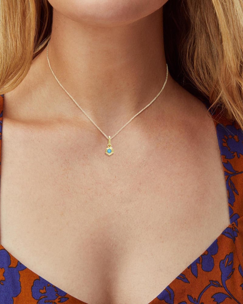 Blaire 18k Gold Vermeil Charm in Turquoise image number 1