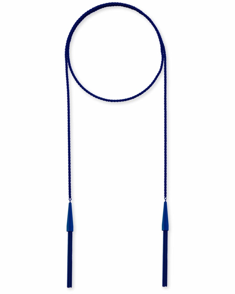 Phara Matte Lariat Necklace in Cobalt image number 1