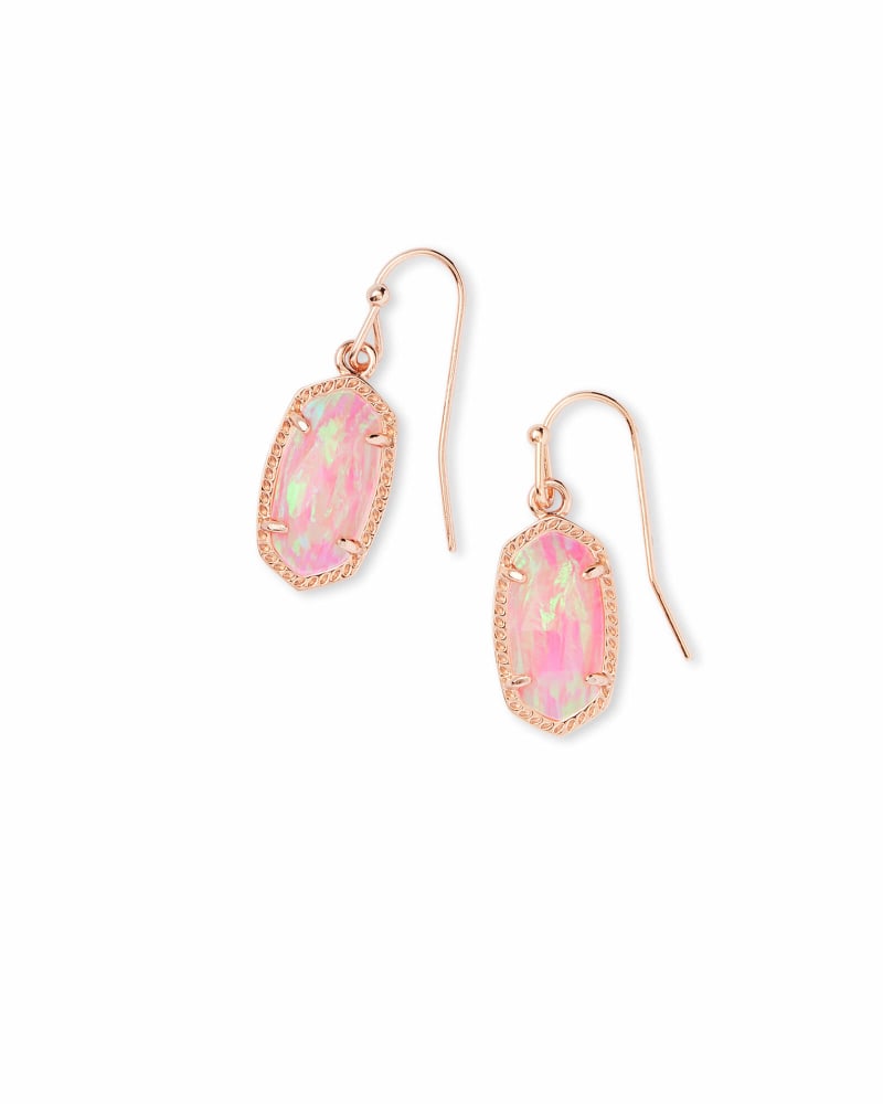 Lee Rose Gold Earrings in Light Pink Opal image number 0